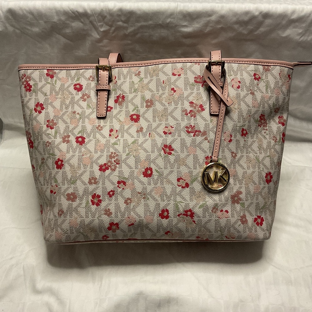 Michael kors Jet Set Charm Medium Floral Print Logo Tote Bag (NEW WITHOUT TAG)
